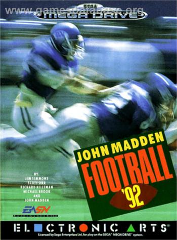 Cover John Madden Football '92 for Genesis - Mega Drive